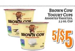 Trade Fair Supermarket Brown Cow Yogurt Cups offer