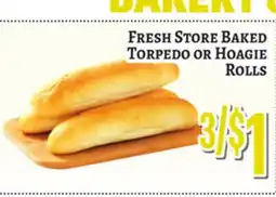 Trade Fair Supermarket FRESH STORE BAKED TORPEDO OR HOAGIE ROLLS offer