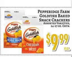 Trade Fair Supermarket PEPPERIDGE FARM GOLDFISH BAKED SNACK CRACKERS offer