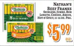 Trade Fair Supermarket Nathan's BEEF FRANKS offer