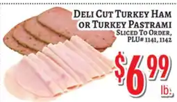 Trade Fair Supermarket DELI CUT TURKEY HAM OR TURKEY PASTRAMI offer