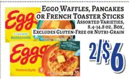 Trade Fair Supermarket Eggo Waffles, Pancakes Or French Toast Sticks offer
