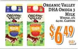 Trade Fair Supermarket Organic Valley DHA Omega 3 Milk offer