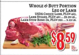 Trade Fair Supermarket WHOLE & BUTT PORTION LEG OF LAMB offer