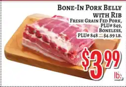 Trade Fair Supermarket BONE-IN PORK BELLY WITH RIB offer