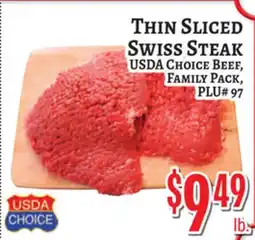 Trade Fair Supermarket THIN SLICED SWISS STEAK offer