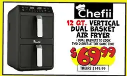 Ollie's VERTICAL DUAL BASKET AIR FRYER offer