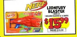Ollie's NERF LIONFURY BLASTER offer