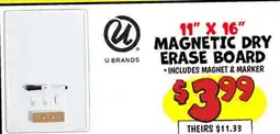 Ollie's MAGNETIC DRY ERASE BOARD offer