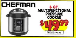 Ollie's CHEFMAN MULTIFUNCTIONAL PRESSURE COOKER offer