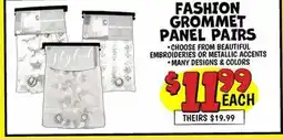 Ollie's FASHION GROMMET PANEL PAIRS offer