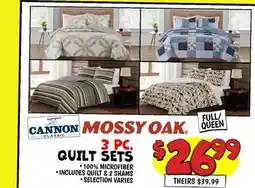 Ollie's MOSSY OAK QUEEN CANNON CLASSIC 3 PC. QUILT SETS offer