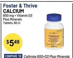 Health Mart Foster & Thrive CALCIUM offer