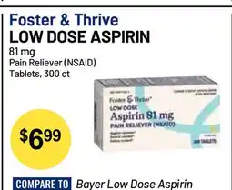 Health Mart Foster & Thrive LOW DOES ASPIRIN offer