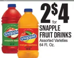 Extra Supermarket SNAPPLE FRUIT DRINKS offer