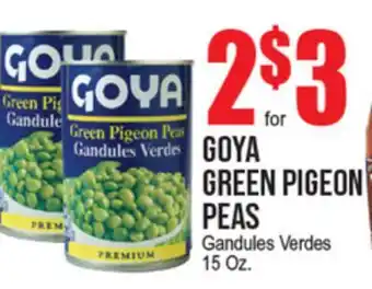 Extra Supermarket GOYA GREEN PIGEON PEAS offer