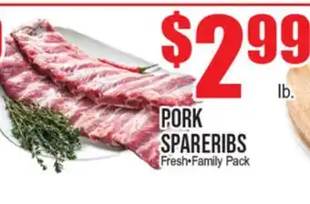 Extra Supermarket PORK SPARERIBS offer