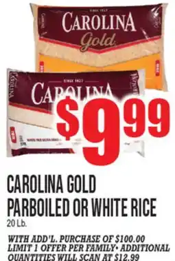 Extra Supermarket CAROLINA GOLD PARBOILED OR WHITE RICE offer