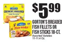 Extra Supermarket GORTON'S BREADED FISH FILLETS OR FISH STICKS offer