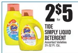Extra Supermarket TIDE SIMPLY LIQUID DETERGENT offer