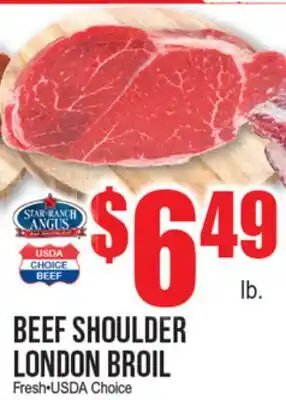 Extra Supermarket BEEF SHOULDER LONDON BROIL offer