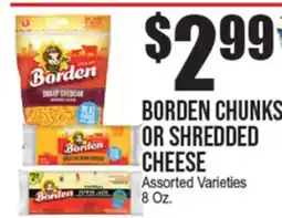 Extra Supermarket BORDEN CHUNKS OR SHREDDED CHEESE offer