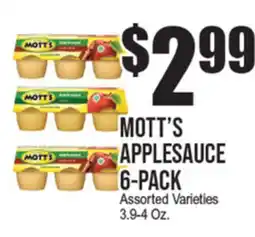 Extra Supermarket MOTT'S APPLESAUCE offer
