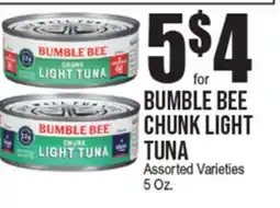 Extra Supermarket BUMBLE BEE CHUNK LIGHT TUNA offer