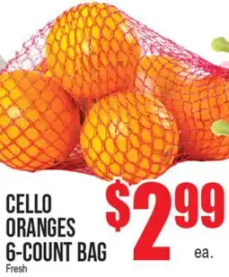 Extra Supermarket CELLO ORANGES 6-COUNT BAG offer