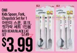 Hmart OMI Kids Spoon, Fork, Chopstick Set for 1 offer