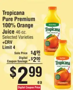 Smart & Final Tropicana Pure Premium 100% Orange Juice offer