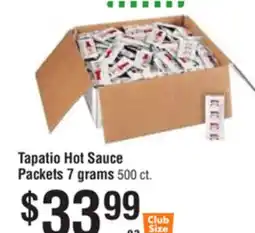 Smart & Final Tapatio Hot Sauce Packets 7 grams offer