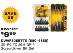 Runnings DEWALT 30-PC TOUGH GRIP Screwdriver Bit Set offer