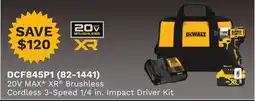 Runnings 20V MAX XR Brushless Cordless 3-Speed 1/4 in. Impact Driver Kit offer