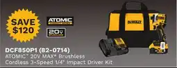 Runnings DEWALT ATOMIC 20V MAX* Brushless Cordless 3-Speed 1/4 Impact Driver Kit offer