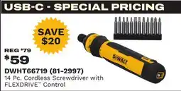 Runnings 14 Pc. Cordless Screwdriver with FLEXDRIVE Control offer