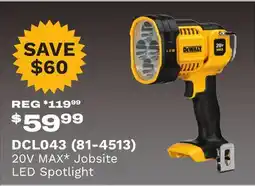 Runnings 20V MAX* Jobsite LED Spotlight offer