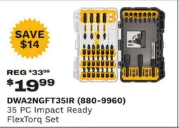 Runnings DEWALT 35 PC Impact Ready FlexTorq Set offer