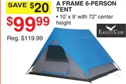 Dunham's Sports A FRAME 6-PERSON TENT offer