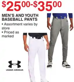 Dunham's Sports UNDER ARMOUR MEN'S AND YOUTH BASEBALL PANTS offer