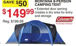 Dunham's Sports COLEMAN MONTANA 8-PERSON CAMPING TENT offer
