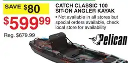 Dunham's Sports PELICAN CATCH CLASSIC 100 SIT-ON ANGLER KAYAK offer