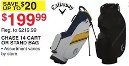 Dunham's Sports CALLAWAY CHASE 14 CART OR STAND BAG offer