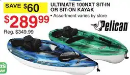 Dunham's Sports PELICAN ULTIMATE 100NXT SIT-IN OR SIT-ON KAYAK offer