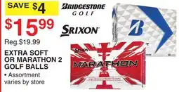 Dunham's Sports EXTRA SOFT OR MARATHON 2 GOLF BALLS offer