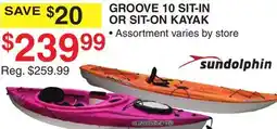 Dunham's Sports GROOVE 10 SIT-IN OR SIT-ON KAYAK offer
