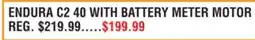 Dunham's Sports ENDURA C2 40 WITH BATTERY METER MOTOR offer
