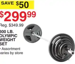 Dunham's Sports 300 LB. OLYMPIC WEIGHT SET offer