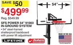 Dunham's Sports LIFETIME SFS POWER 54 91003 IN-GROUND SYSTEM offer