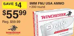 Dunham's Sports WINCHESTER 9MM FMJ USA AMMO offer
